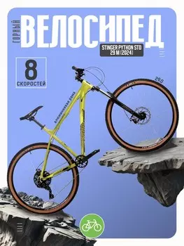 Горный велосипед Stinger Python STD 29 M, год 2024, цвет Зеленый, ростовка 18