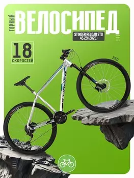 Горный велосипед Stinger Reload STD 45 29, год 2025, цвет Серебристый, ростовка 20