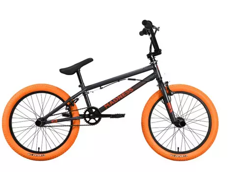 Экстремальный велосипед Stark Madness BMX 2, год 2023, цвет Серебристый-Оранжевый, ростовка 9