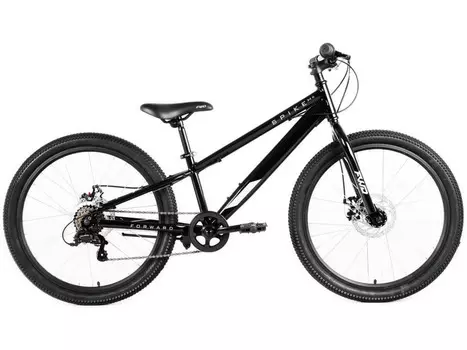 Подростковый велосипед Forward Spike CX 24 D, год 2025, цвет Черный, ростовка 11