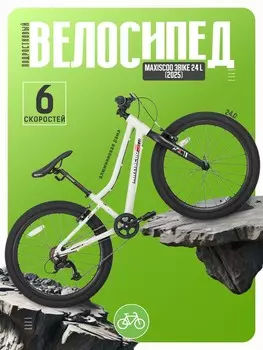 Подростковый велосипед Maxiscoo 3Bike 24 L, год 2025, цвет Серебристый