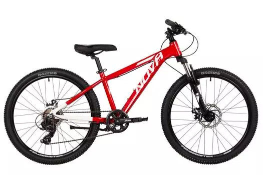 Подростковый велосипед Novatrack Extreme D 24 7sp, год 2025, цвет Красный, ростовка 13