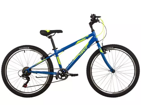 Подростковый велосипед Novatrack Racer 24 M, год 2023, цвет Синий-Зеленый, ростовка 12