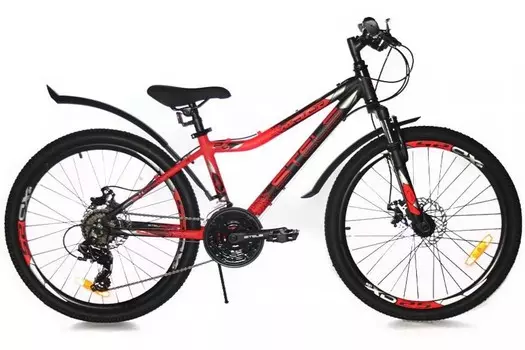 Подростковый велосипед Stels Navigator 450 MD 24 V030, год 2023, цвет Черный-Красный, ростовка 13