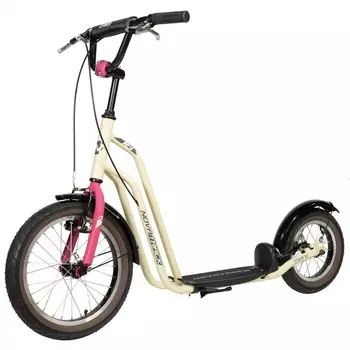 Самокат Novatrack Stamp N1 City Line 16 (16STAMPN1CL.BG24), цвет Желтый-Розовый