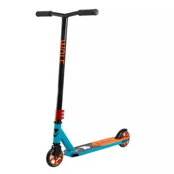 Самокат Novatrack Wolf EL (110A.WOLF.BBL21), цвет Черный-Синий