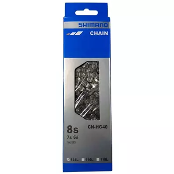 Shimano Цепь Shimano CN-HG40, 6/7/8ск, 114 зв., амп.пин 1 шт., цвет Серебристый