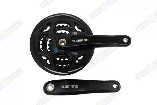 Shimano Система Shimano Altus M311, 175мм, Кв, 42/32/22T, цвет Черный