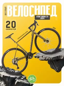 Шоссейный велосипед Atom Tundra LTD, год 2024, цвет Коричневый, ростовка 23.5