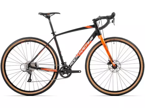 Шоссейный велосипед Rock Machine Gravelride 200, год 2024, цвет Черный-Оранжевый, ростовка 22
