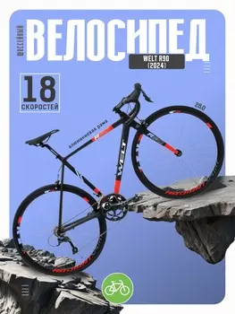 Шоссейный велосипед Welt R90, год 2024, цвет Черный, ростовка 20