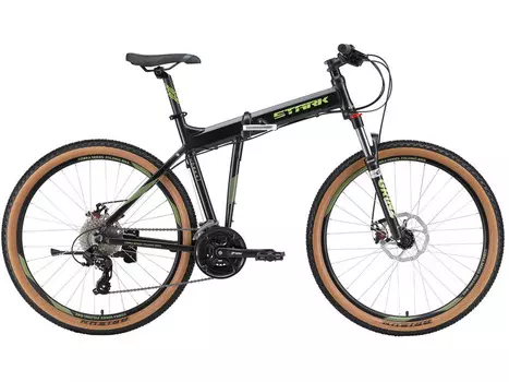 Складной велосипед Stark Cobra 27.2 D, год 2024, цвет Черный-Зеленый, ростовка 20