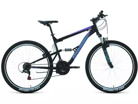 Велосипеды Двухподвесы Forward Raptor 27.5 1.0, год 2022, цвет Черный-Фиолетовый, ростовка 16