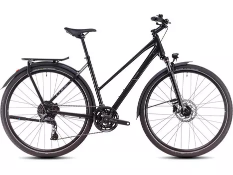 Женский велосипед Cube Kathmandu Pro Trapeze, год 2025, цвет Черный, ростовка 18