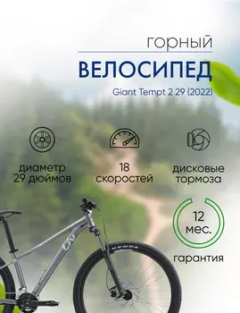 Женский велосипед Giant Tempt 2 29, год 2022, цвет Серебристый, ростовка 20