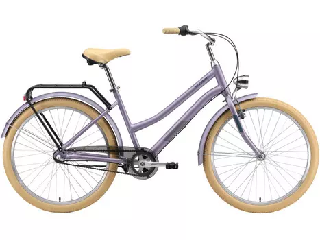 Женский велосипед Stark Comfort Lady 3-speed, год 2024, цвет Фиолетовый-Серебристый, ростовка 14.5