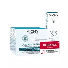 Набор Vichy AQUALIA THERMAL Крем для лица + миниатюра MINÉRAL 89 Гель-сыворотка в подарок