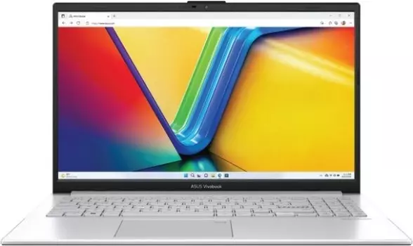 15.6" Ноутбук ASUS Vivobook Go E1504, AMD Ryzen 5 7520U, 16Gb/512Gb, W11 Home, серебро