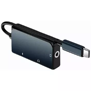 Адаптер-переходник WiWU LT02 Pro Type-C to 2 x Type-C + 3.5mm Audio Adapter Grey