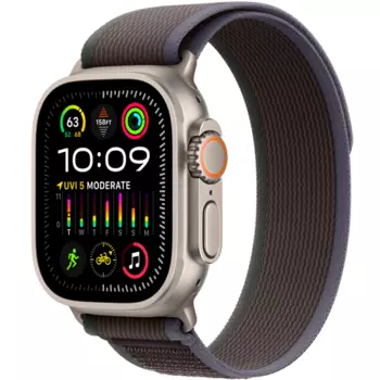 Apple Watch Ultra 2 GPS + Cellular, 49 мм, корпус из титана, ремешок Trail (S/M) цвета blue/black (синий/черный)