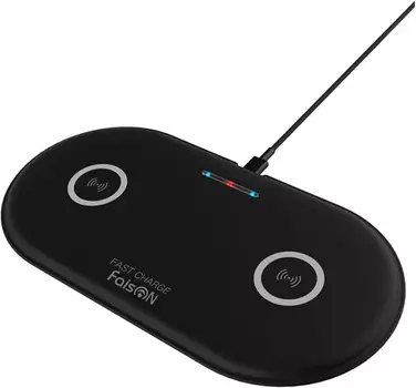 Беспроводное зарядное устройство Faison для 2 устройств 15w черное