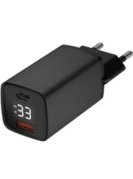 Cетевое зарядное устройство Maxvi A402PD LED черное