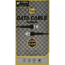 Кабель Type-C-Type-C Cabal Premium CP-DCB-1321 3A черный