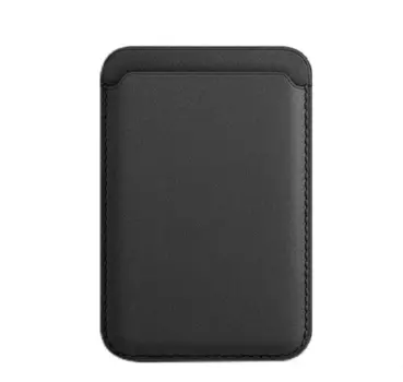 Картхолдер кожаный магнитный черный