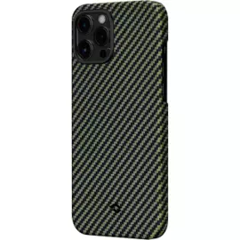 Кевларовая накладка для iPhone 12 Pro Max Pitaka MagCase Max зелено-черный
