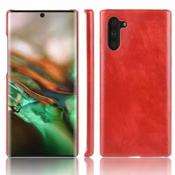 Кожаная накладка для Samsung Galaxy Note10 Leather Cover красный