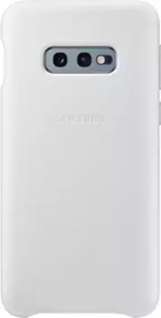 Кожаная накладка для Samsung Galaxy S10e Leather Cover белая