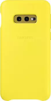Кожаная накладка для Samsung Galaxy S10e Leather Cover желтая