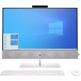 Моноблок HP Pavilion 27-d0010ur AiO 27" 1920x1080/Touch/Core i5 10400T 2Ghz/8Gb/256SSD/noDVD/Ext:GF MX350 2Gb/Cam/WiFi/w1y/White/W10 + kbd/mouse (14Q45EA)
