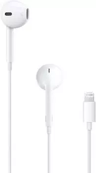 Наушники внутриканальные Apple EarPods with Lightning Connector белый