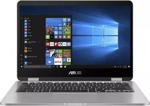 Ноутбук Asus Vivobook Flip TP401MA-EC404T Stylus +cable 14" 1920x1080 IPS/Touch/Pentium Silver N5030 1.1Ghz/4Gb/128PCISSD/noDVD/Int:iUHD Gr-cs/Cam/BT/WiFi/1.5kg/Light Grey/W10 (90NB0IV1-M10890)