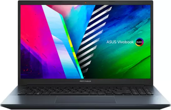 Ноутбук Asus Vivobook Pro OLED M3500QC-L1064 15.6" 1920x1080/Ryzen 7 5800H 3.2Ghz/16Gb/1024PCISSD/noDVD/Ext:RTX3050 4Gb/Cam/BT/WiFi/w1y/1.65kg/Quiet Blue/DOS (90NB0UT2-M01930)