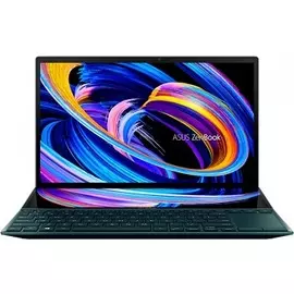 Ноутбук Asus Zenbook Duo UX482EA-HY219T Evo Sleeve+Stand+Stylus 14" FHD AG IPS/Touch/Core i7 1165G7 2.8Ghz/16Gb/512PCISSD/noDVD/Int:Iris Xe Gr-cs/Cam/BT/WiFi/1.57kg/Celestial Blue/W10 ScreenPad (90NB0S41-M03900)