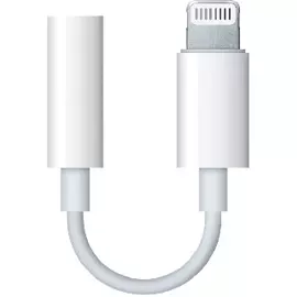 Переходник Apple Lightning To Headphone 3.5mm (MMX62ZM/A) белый (ЕАС)