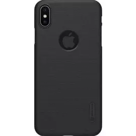 Пластиковая накладка для iPhone XS Max Nillkin (Cover Apple Logo) черная