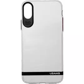 Пластиковая накладка для iPhone X/XS Usams Q Plating черный кант