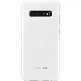 Пластиковая накладка для Samsung Galaxy S10 Plus LED Cover белая