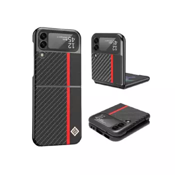 Пластиковая накладка Piblue case для Samsung Galaxy Z Flip 4 черный карбон