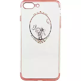 Пластиковая накладка с стразами для iPhone 7 Plus/8 Plus Usams Zander Series lotus