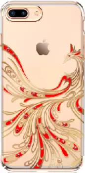 Пластиковая накладка с Swarovski для iPhone 7 Plus/8 Plus Kavaro Flying золотая