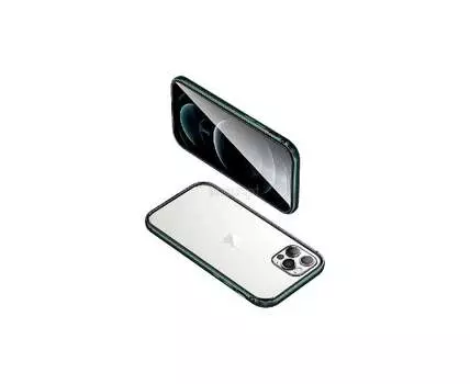 Прорезиненный бампер Usams Fellwell для iPhone 12 Pro зеленый