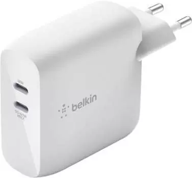 Сетевое зарядное устройство Belkin Boost Charge Dual USB-C PD GaN 68 Вт