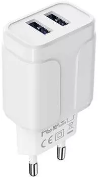 Сетевое зарядное устройство Borofone ВA37A 2USB 12W белое
