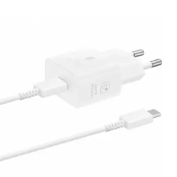Сетевое зарядное устройство + кабель Type-C/Type-C Samsung (EP-T2510XWEGWW) USB-C 25W белое EAC