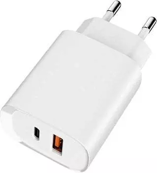 Сетевое зарядное устройство TFN 1USB 1Type-C 3А 20W белое