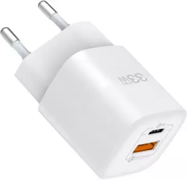 Сетевое зарядное устройство WIWU USB/Type-C 33W белое